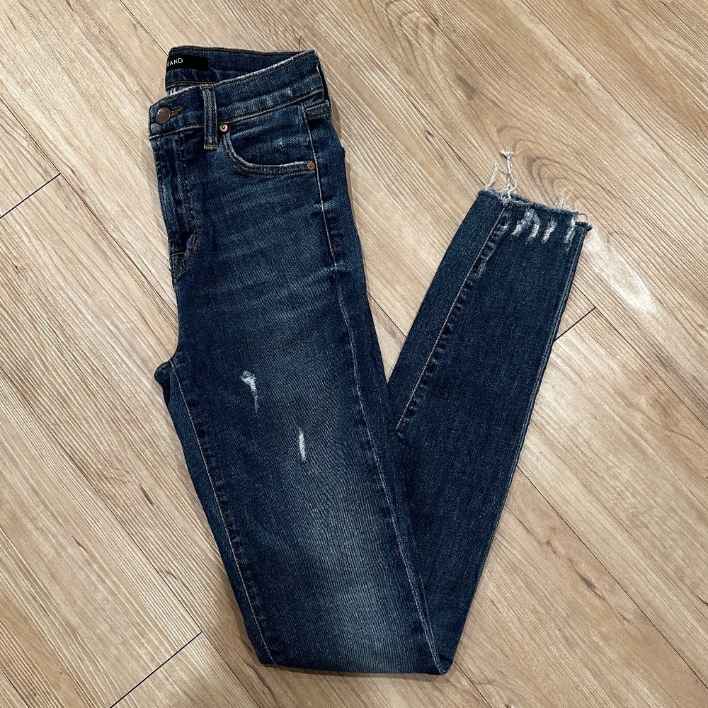 J Brand Maria Skinny High-Rise Jeans In Identity Destruct